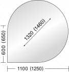Bodenplatte Glas Tropfen 125 Durchmesser