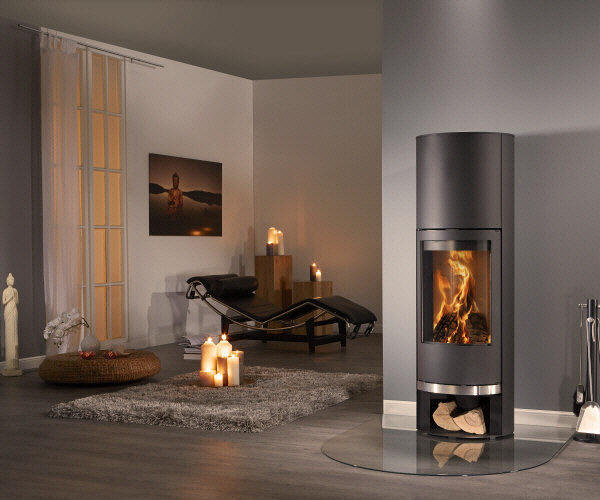 Filou XL-gr Kaminofen Filou II XL Stahl schwarz – Bild 1