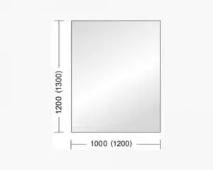 Glasplatte rechteck 130