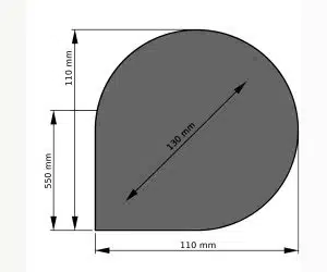 Stahlplatte tropfen 110